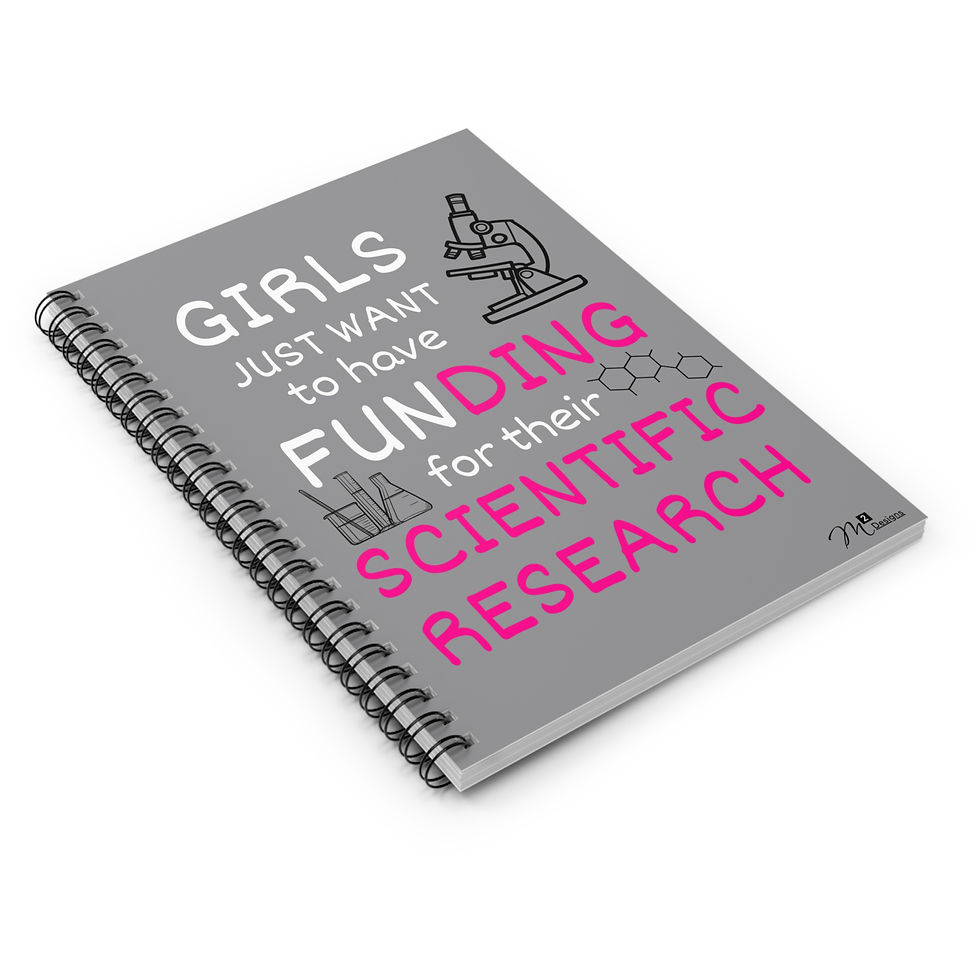 Thumbnail: Girls Just Want to Have Funding Spiral Notebook, Grey, Gender Equality, STEM
