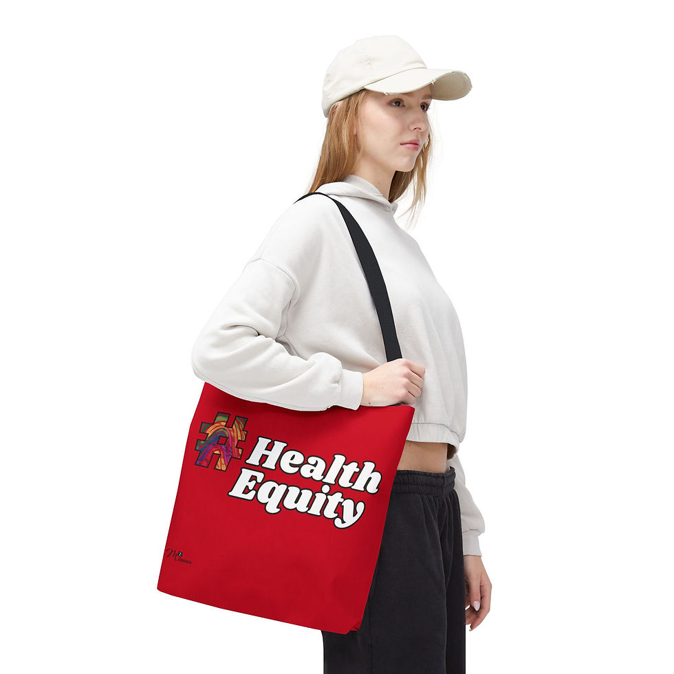 Thumbnail: Clinical Trial Diversity Matters #HealthEquity Tote Bag, Rainbow/Red