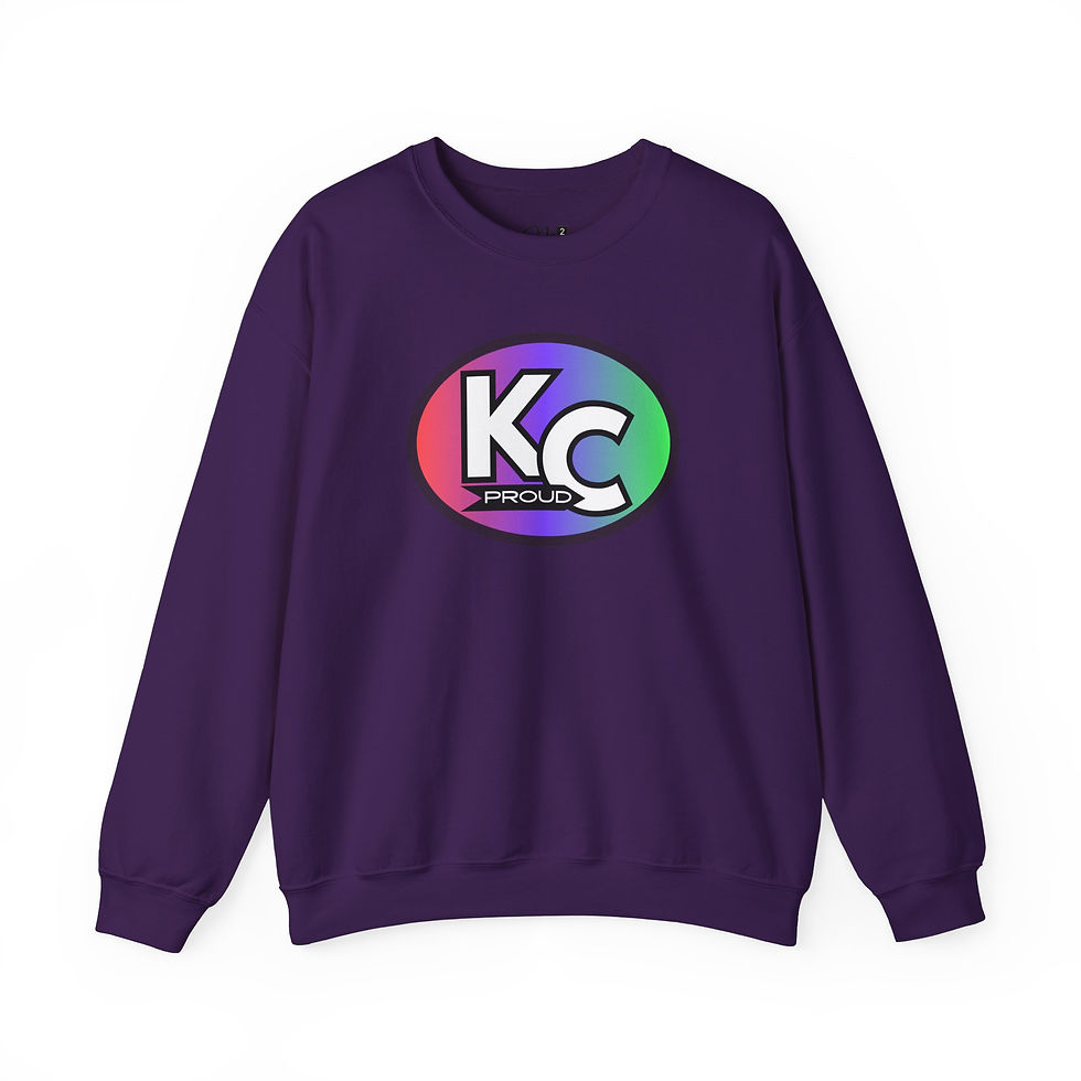 Thumbnail: KC Proud (red, purple, green oval) Unisex Heavy Blend Crewneck Sweatshirt