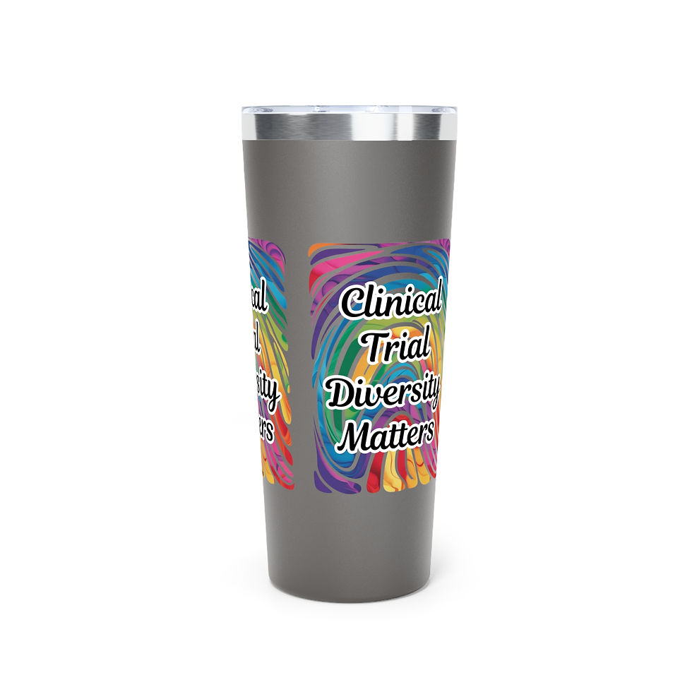 Thumbnail: Clinical Trial Diversity Matters Tumbler, Rainbow Fingerprint, 22oz Travel Mug