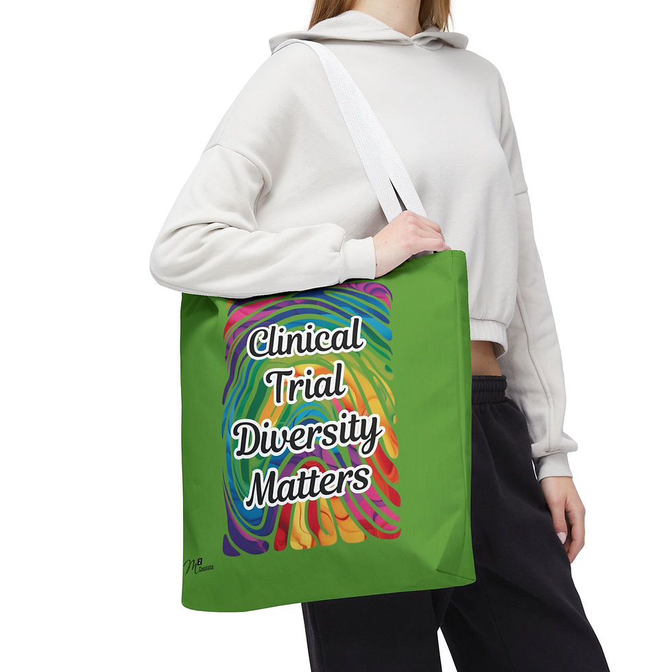 Thumbnail: Clinical Trial Diversity Matters Tote Bag, Rainbow/Green, 13x13 16x16 18x18