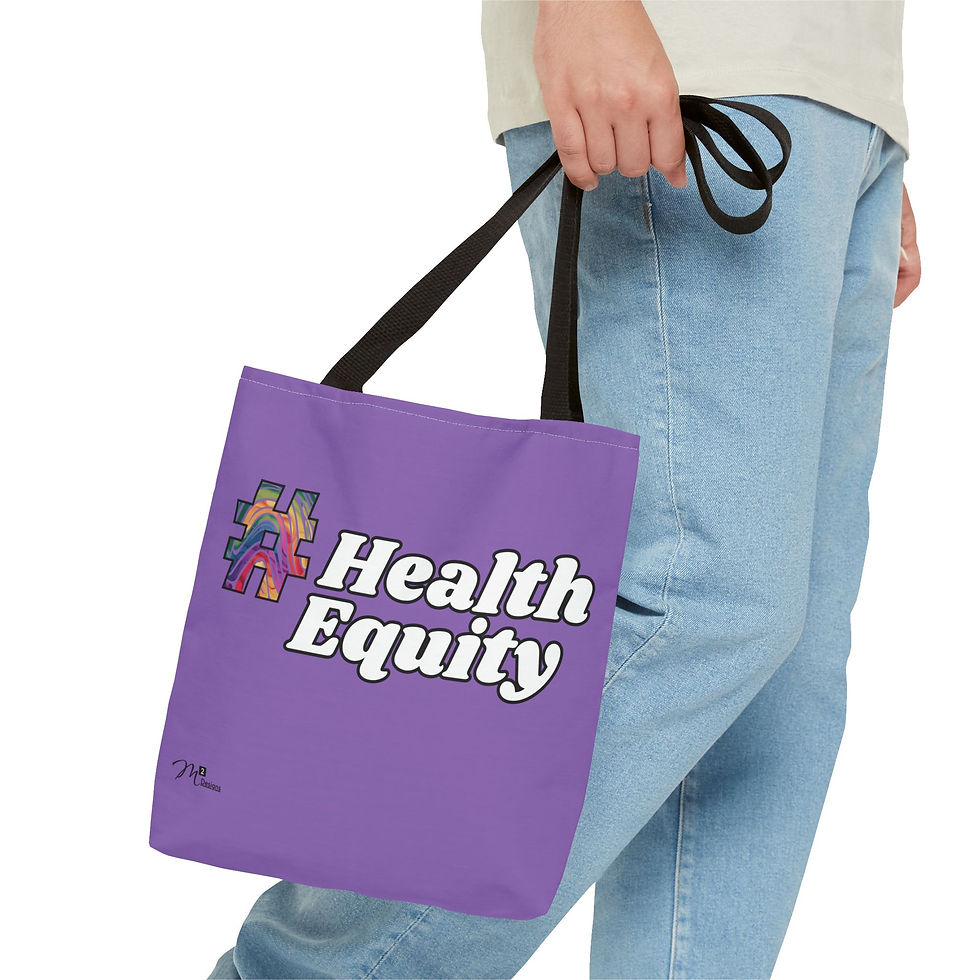 Thumbnail: Clinical Trial Diversity Matters #HealthEquity Tote Bag, Rainbow/Light Purple
