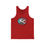 Thumbnail: KC Proud (aqua to red oval white letters) Unisex Jersey Tank, Kansas City PROUD