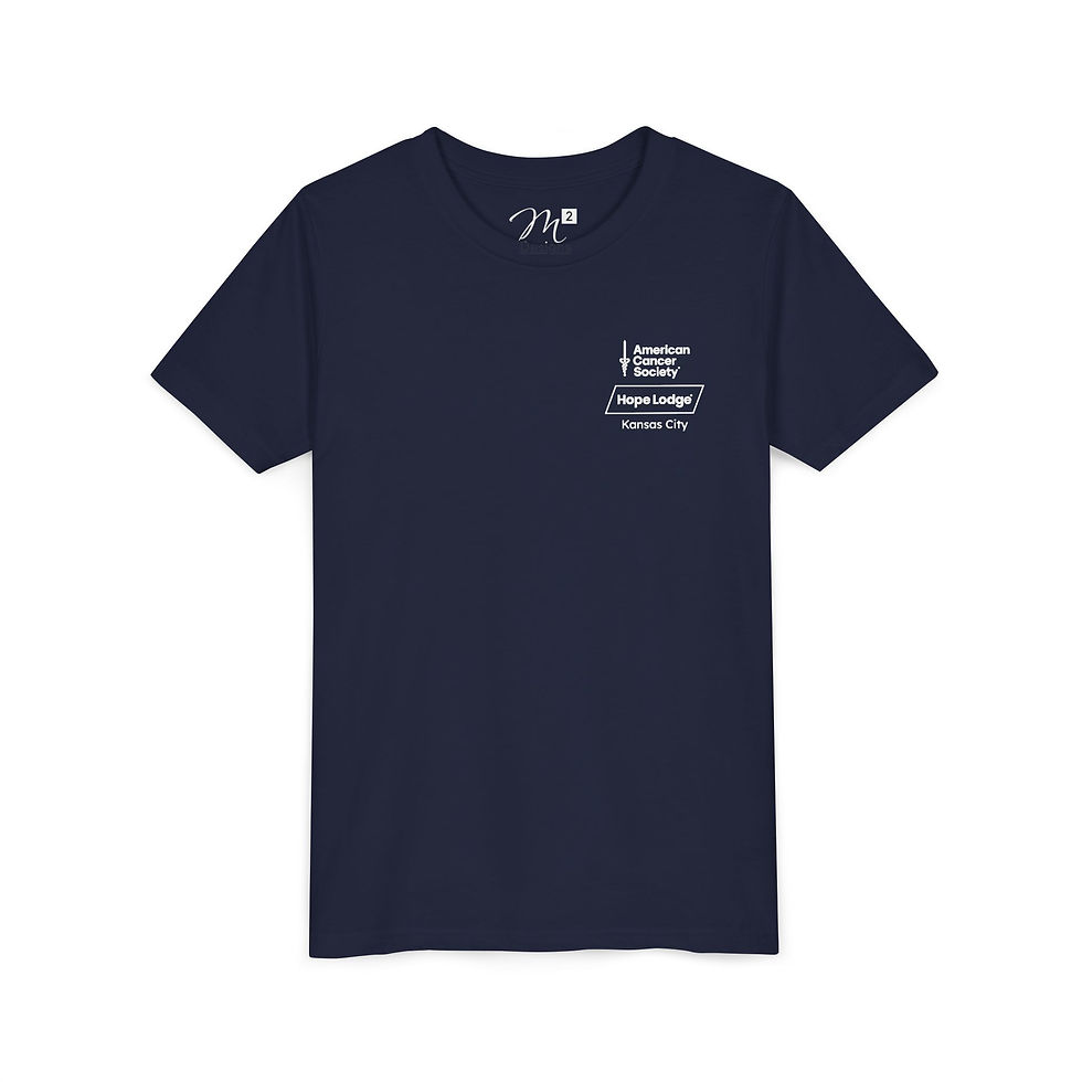 Thumbnail: Unisex Youth Tee, Hope Lodge Kansas City 25 Years of Hope, White Design