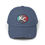 Thumbnail: KC Proud (aqua to red oval white letters) Unisex Distressed Cap, Kansas City