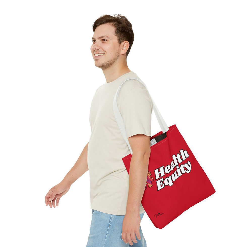 Thumbnail: Clinical Trial Diversity Matters #HealthEquity Tote Bag, Rainbow/Red