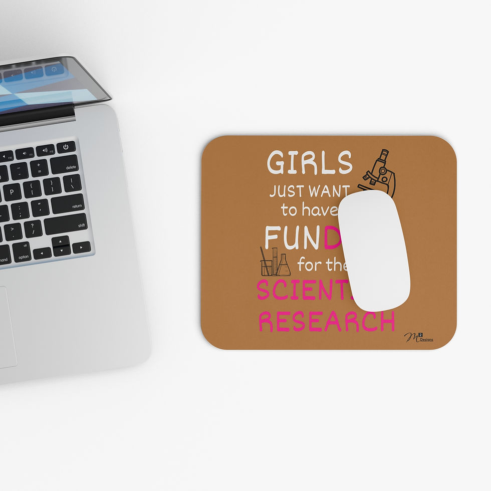 Thumbnail: Girls Just Want to Have Funding Mouse Pad, Light Brown, Desk Accessory Equality