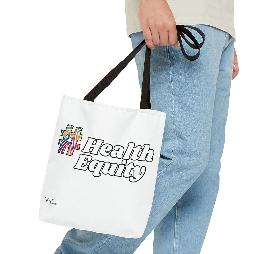 Thumbnail: Clinical Trial Diversity Matters #HealthEquity Tote Bag, Rainbow/White
