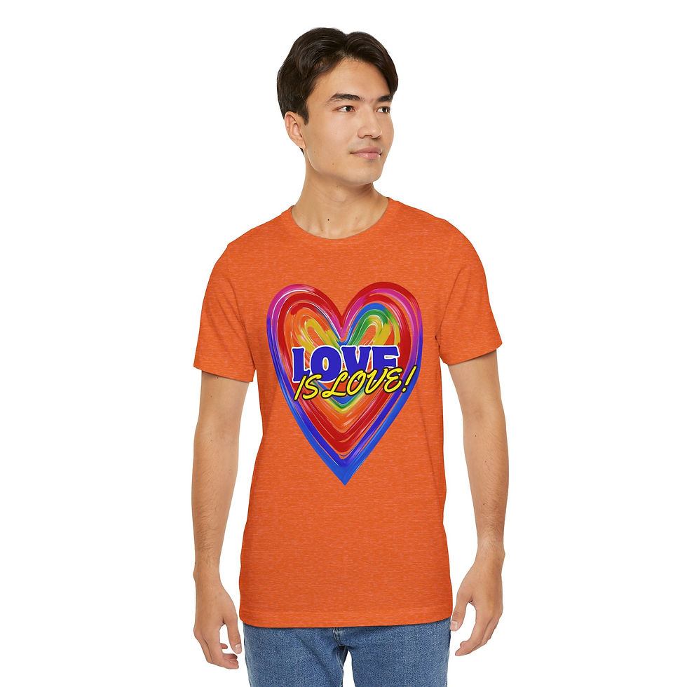 Thumbnail: Love Is Love Unisex Tee, Inspirational & Inclusive Apparel for Everyone