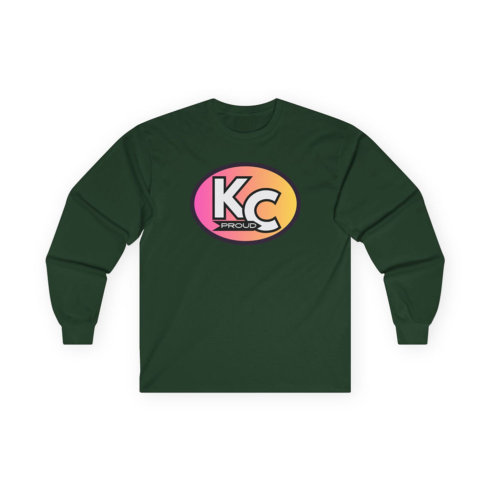 Thumbnail: KC Proud (pink to yellow oval) Unisex Ultra Cotton Long Sleeve Tee, Kansas City