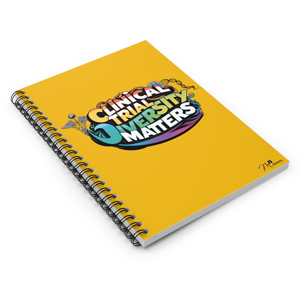 Thumbnail: Clinical Trial Diversity Matters Spiral Notebook, Yellow, Health Equity