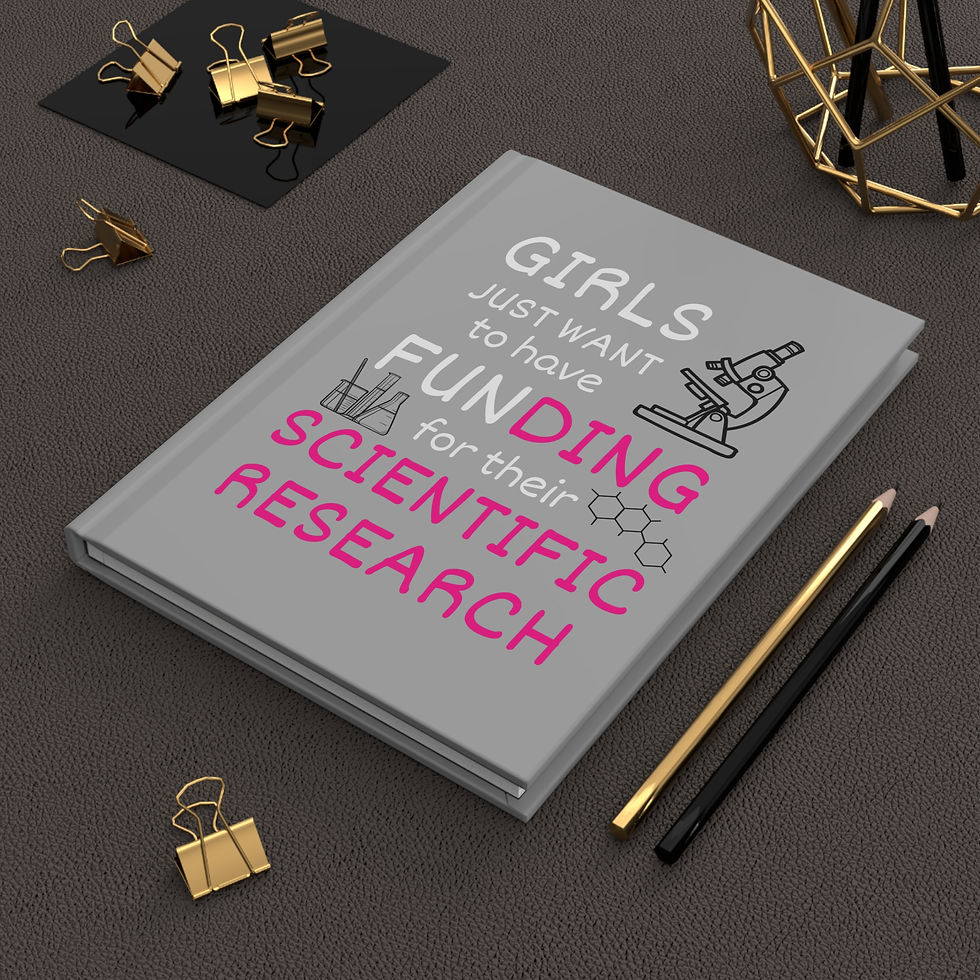 Thumbnail: Girls Just Want to have Funding, Light Grey Hardcover Journal, Science