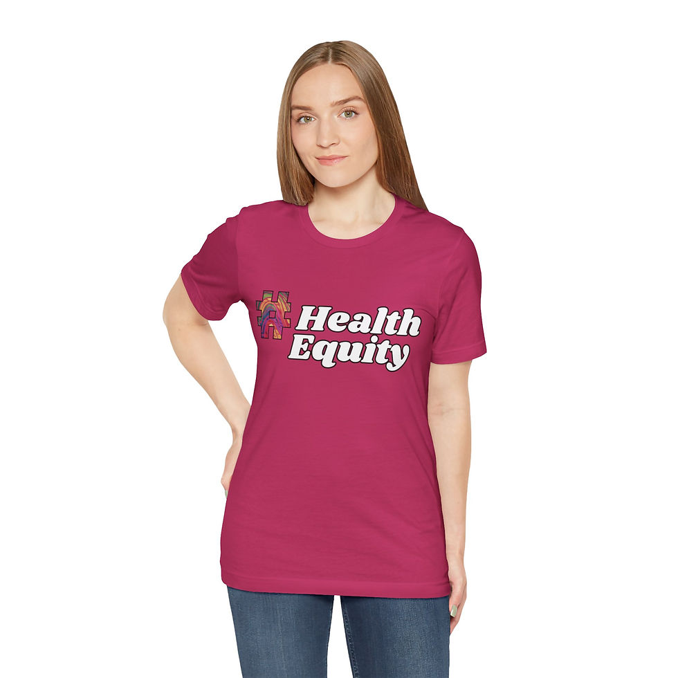 Thumbnail: Health Equity Unisex Tee, Rainbow Hashtag, Awareness for Healthcare Advocates