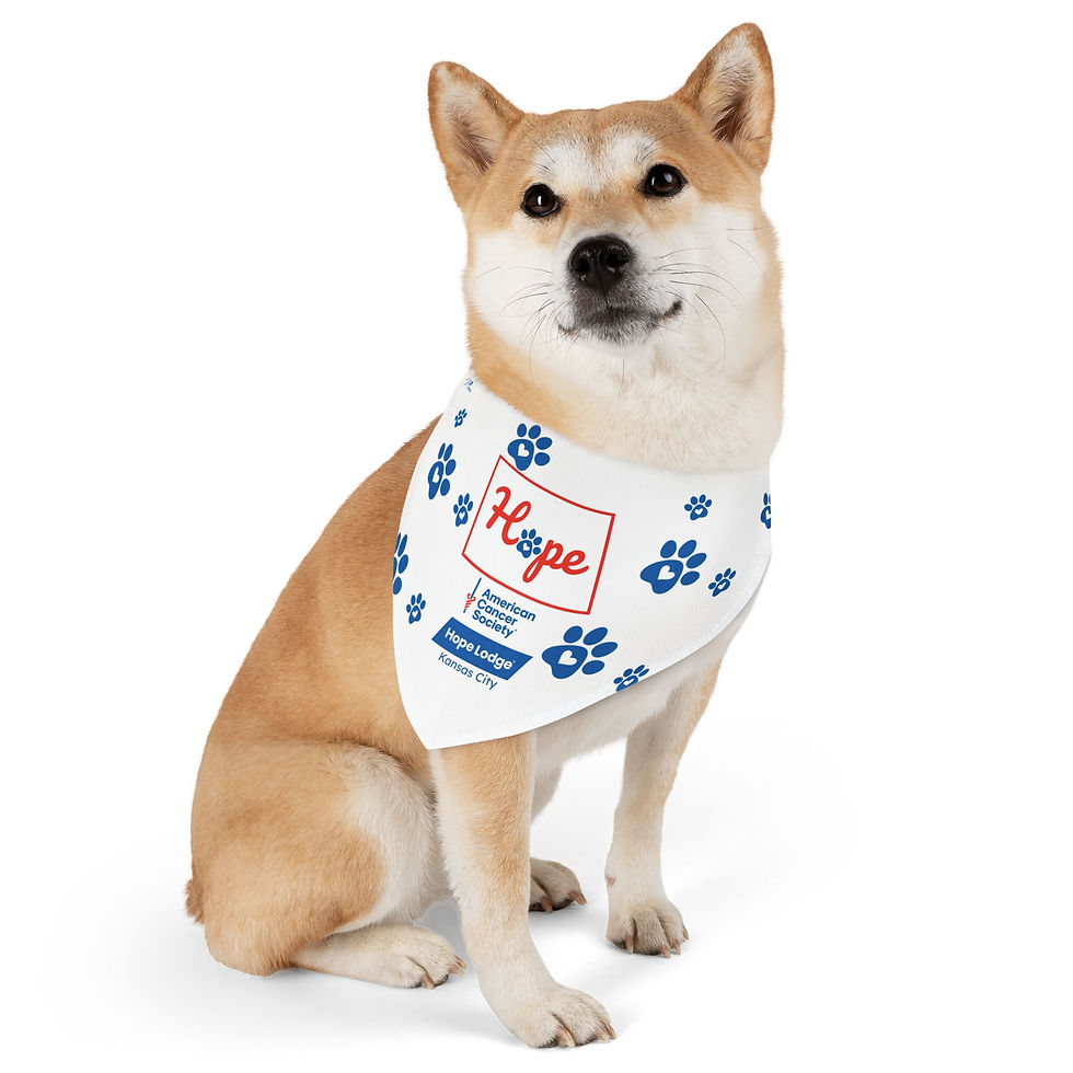 Thumbnail: Hope Pet Bandana Collar, 4 Sizes, Hope Lodge Kansas City 25 Years of Hope