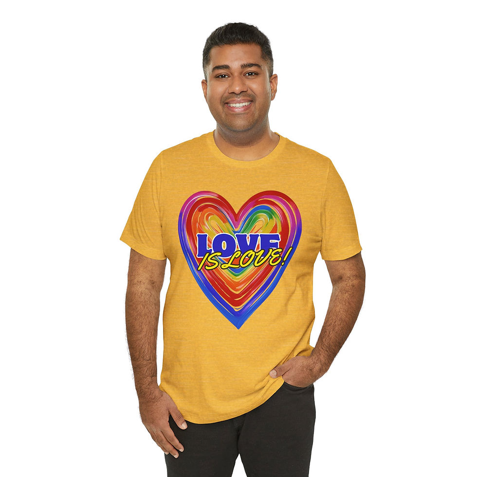 Thumbnail: Love Is Love Unisex Tee, Inspirational & Inclusive Apparel for Everyone