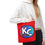 Thumbnail: KC Proud (red blue aqua oval) Tote Bag, Red 13x13, 16x16, 18x18 