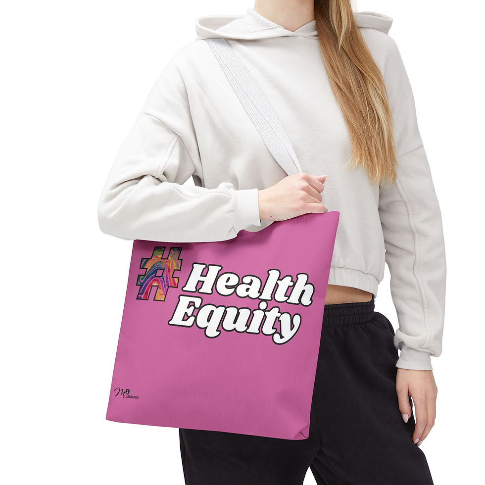 Thumbnail: Clinical Trial Diversity Matters #HealthEquity Tote Bag, Rainbow/Light Pink