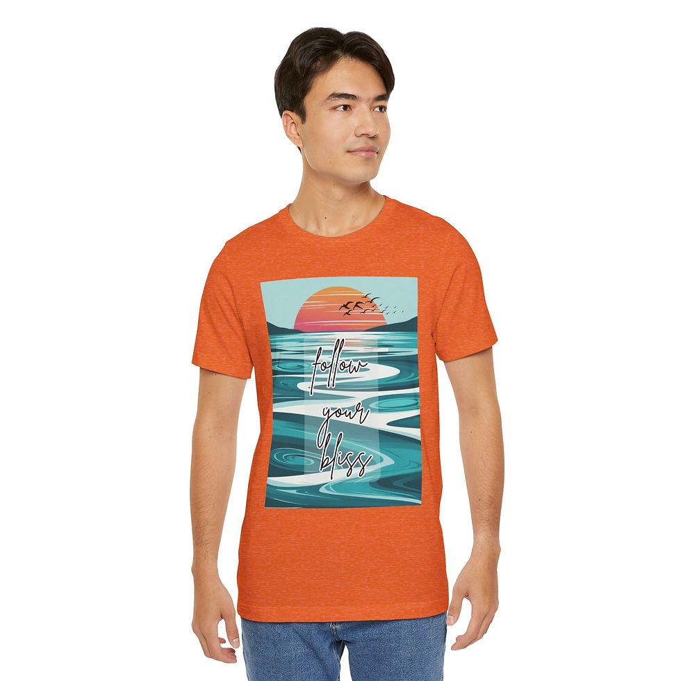 Thumbnail: Follow your bliss Unisex Tee, Inspirational & Inclusive Apparel for Everyone
