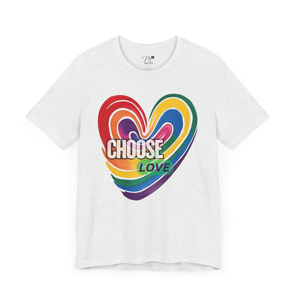 Thumbnail: Choose Love Unisex Tee, Inspirational & Inclusive Apparel for Everyone