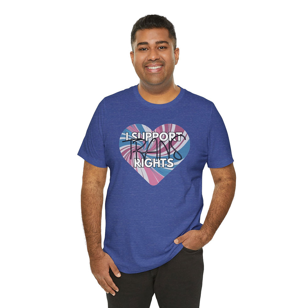Thumbnail: I support TRANS RIGHTS heart Unisex Tee, Diversity, Inclusive, PRIDE