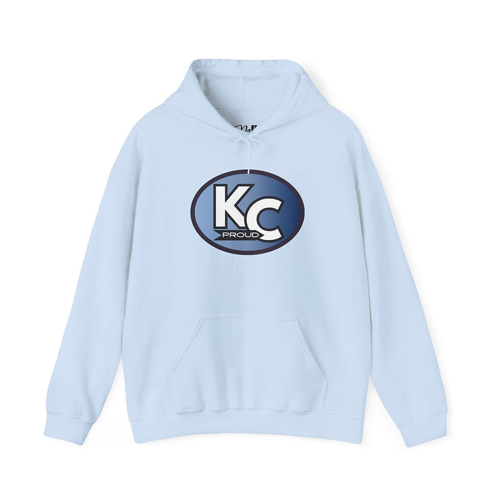 Thumbnail: KC Proud (blue gradient white letters) Unisex hoodie, Kansas City PROUD