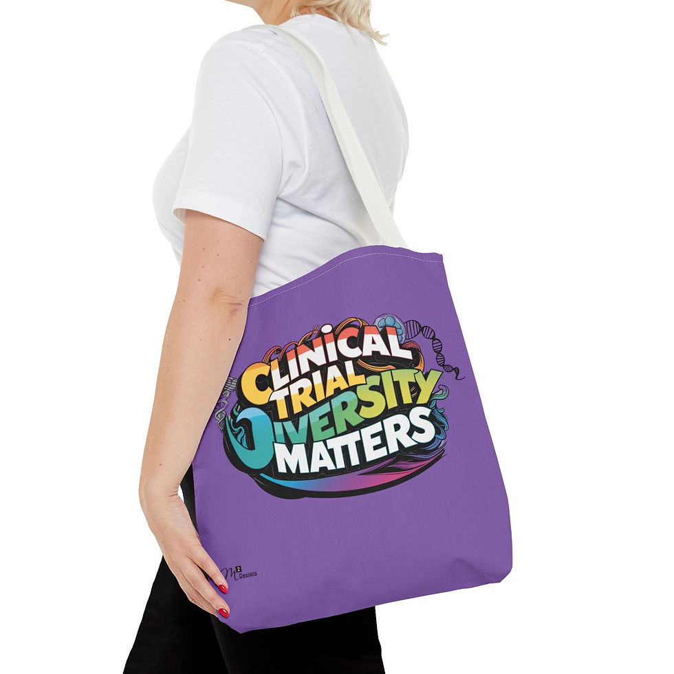 Thumbnail: Clinical Trial Diversity Matters Tote Bag, Light Purple 13x13, 16x16, 18x18