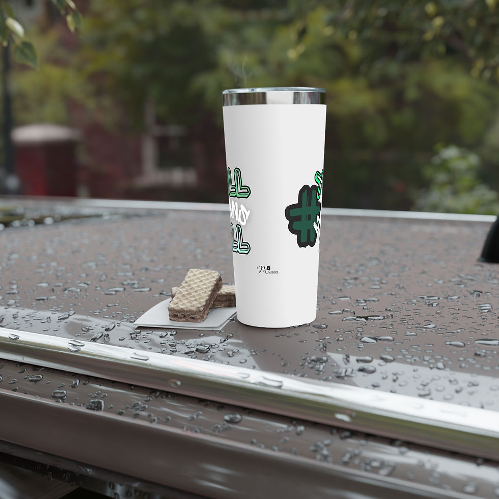 Thumbnail: #YallMeansAll Tumbler, Green, 22oz Travel Mug, Equality, Inclusion