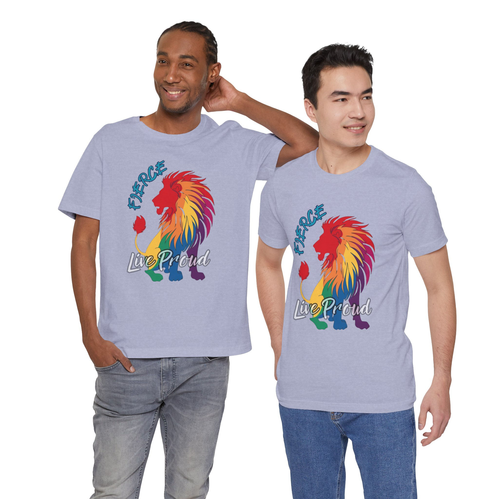 FIERCE Rainbow Lion Unisex Tee, Inspirational, Diversity, Inclusive, PRIDE