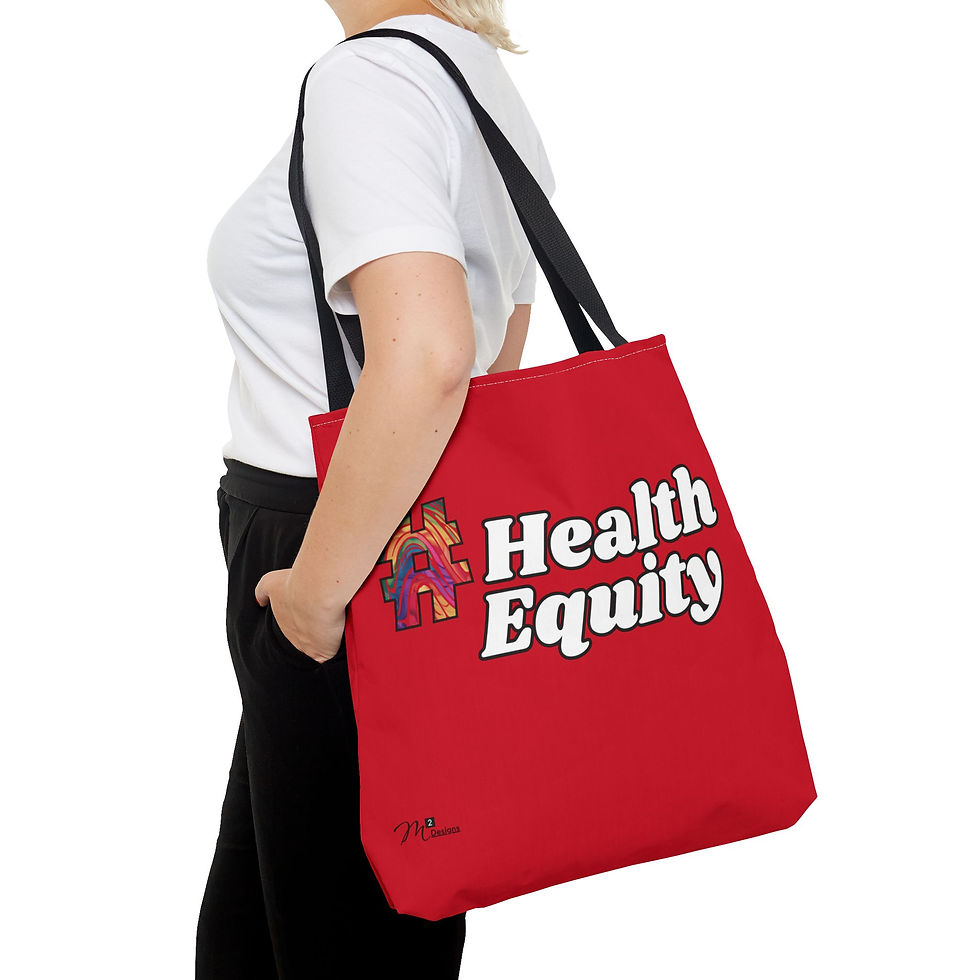 Thumbnail: Clinical Trial Diversity Matters #HealthEquity Tote Bag, Rainbow/Red