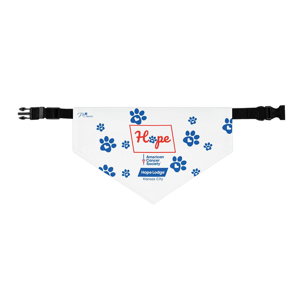 Thumbnail: Hope Pet Bandana Collar, 4 Sizes, Hope Lodge Kansas City 25 Years of Hope