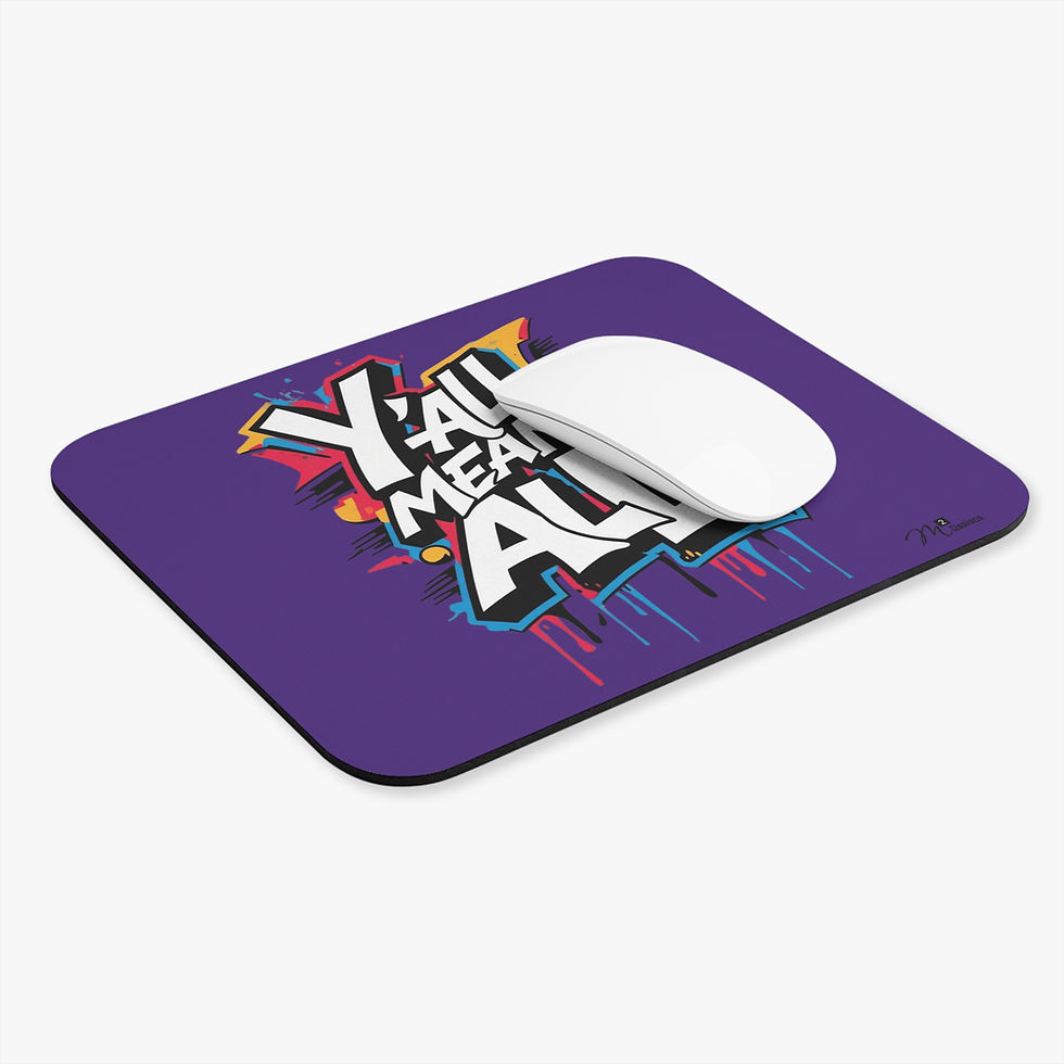 Thumbnail: Y’all Means All Mouse Pad, Purple Desk Accessory, Inclusion, Equality, LGBTQ+