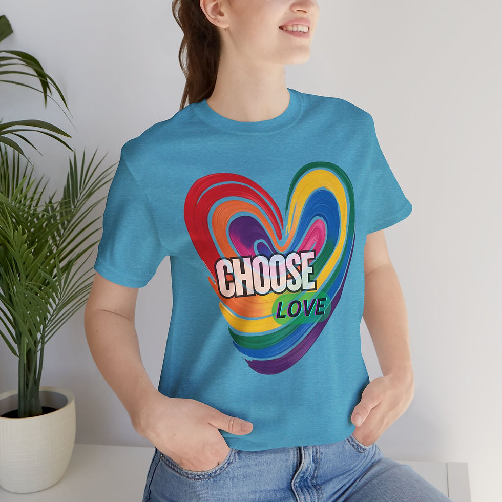 Thumbnail: Choose Love Unisex Tee, Inspirational & Inclusive Apparel for Everyone