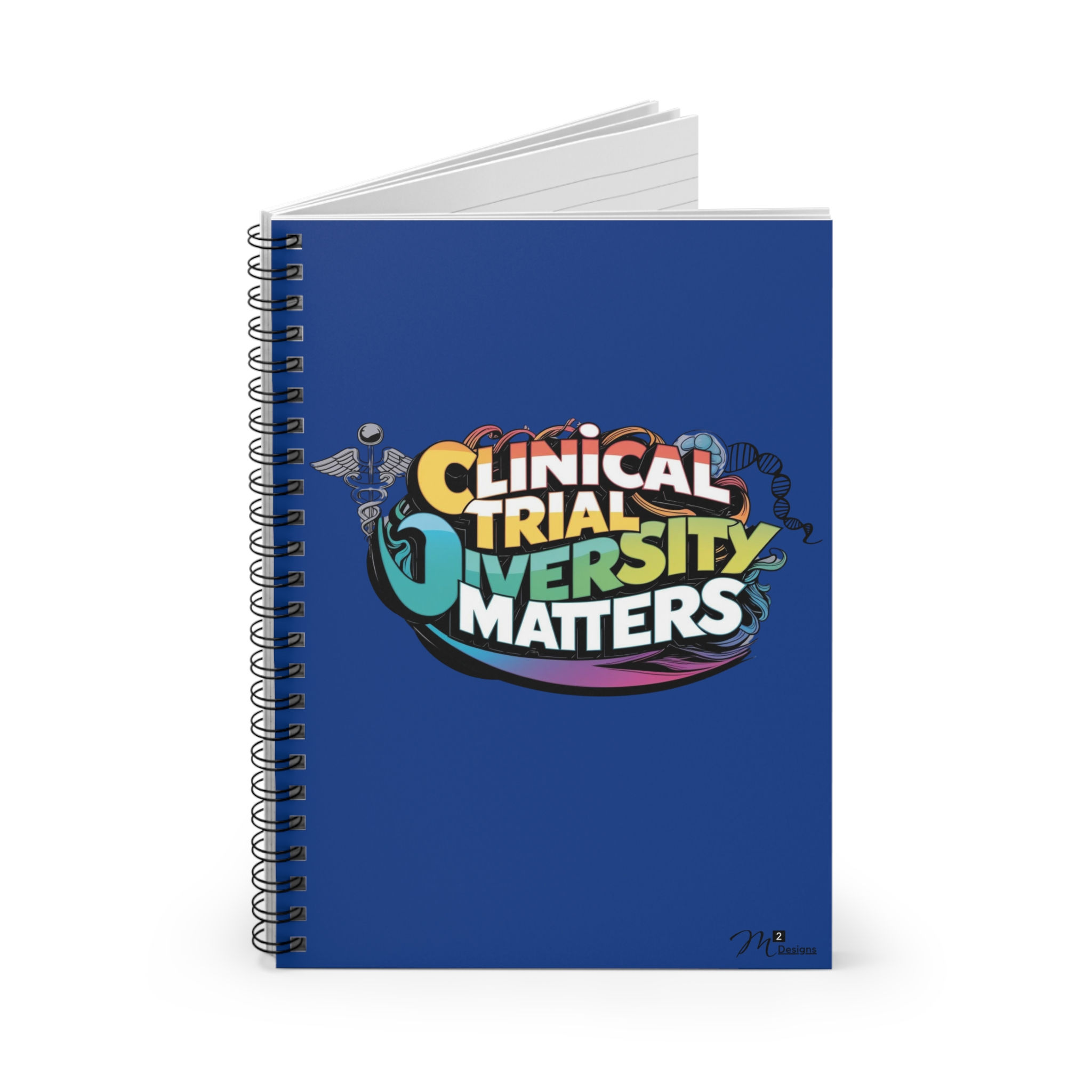 Clinical Trial Diversity Matters Spiral Notebook, Dark Blue, Health Equity