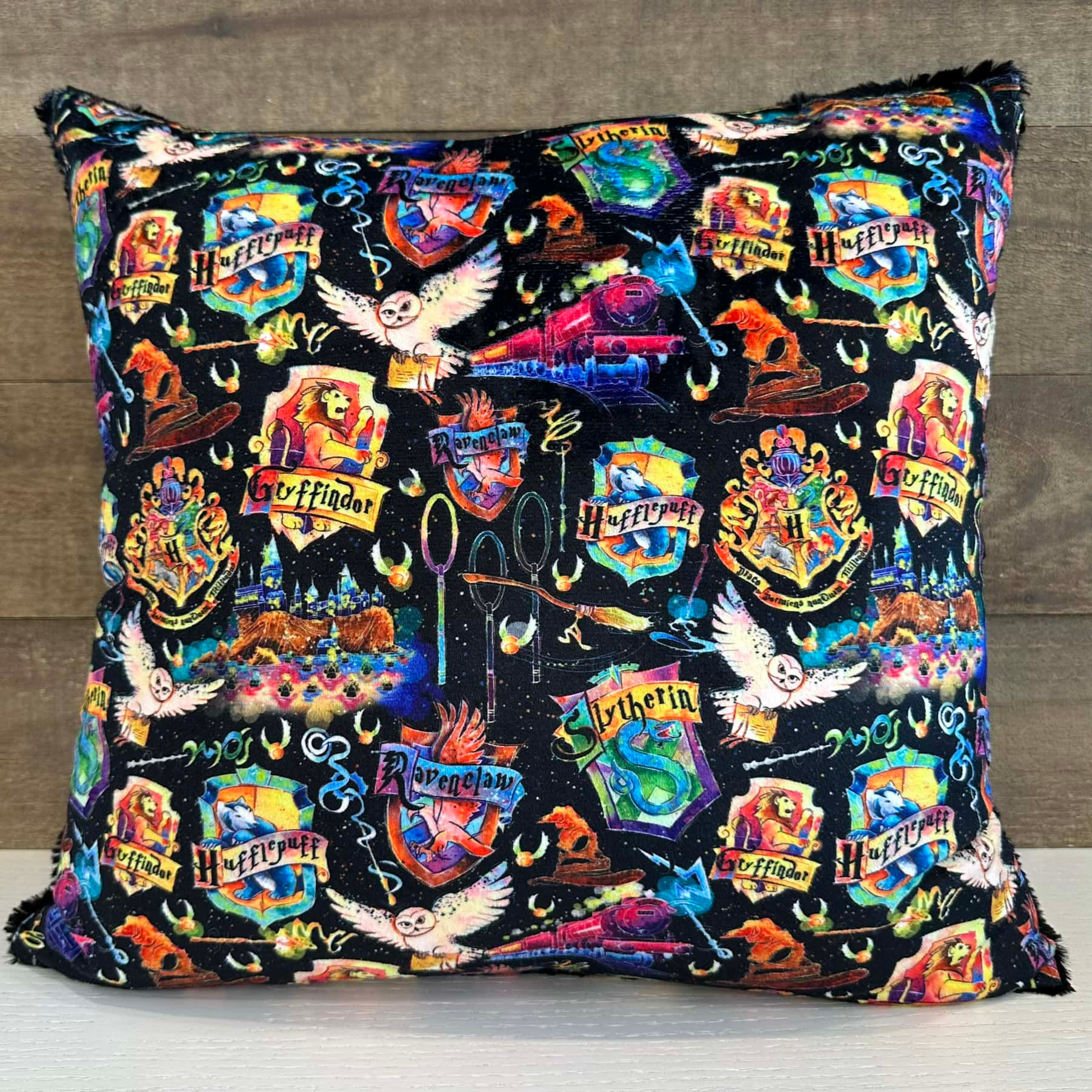 Throw Pillow Cover - Wizard School Small Crests