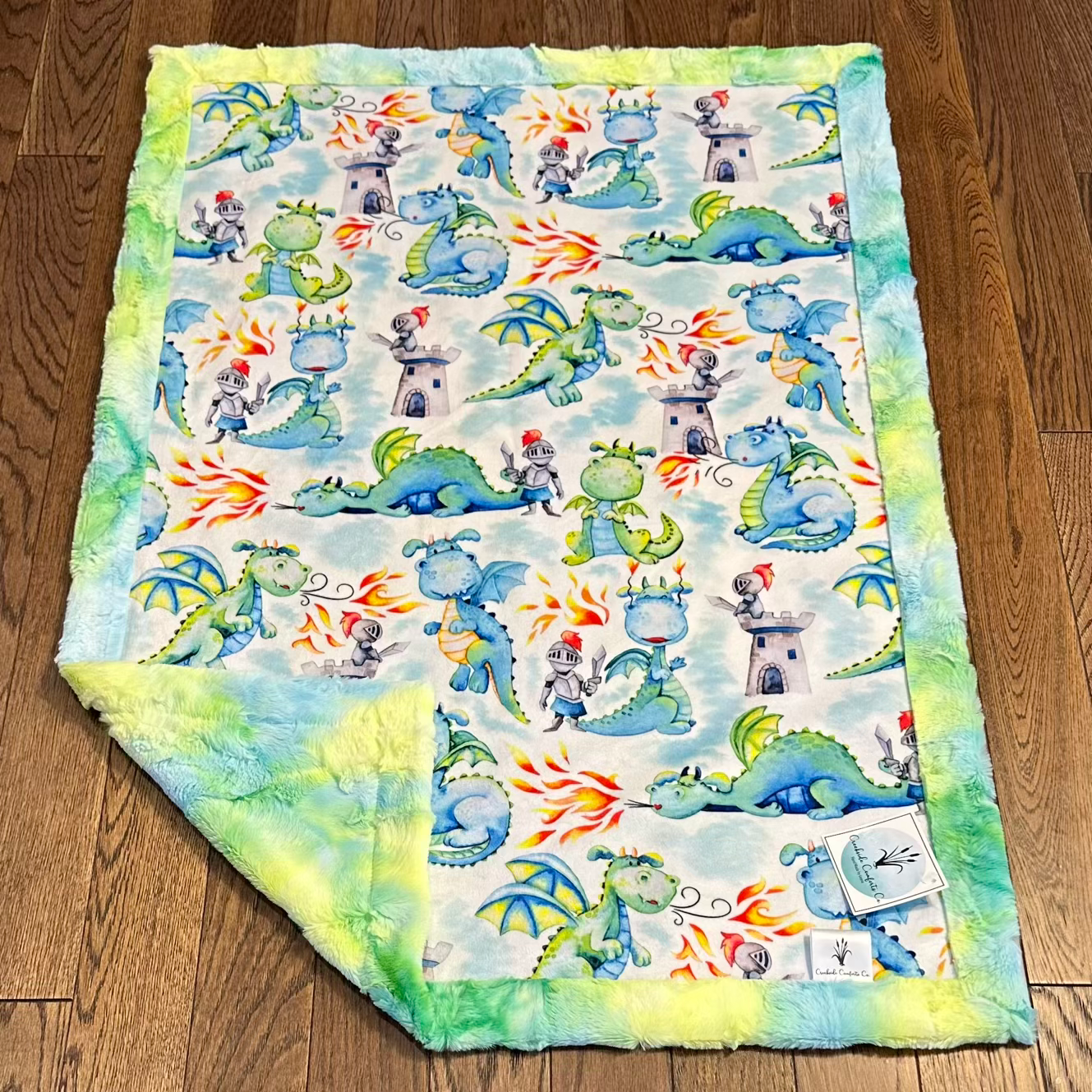 Premium Baby Blanket -  Adorable Dragons
