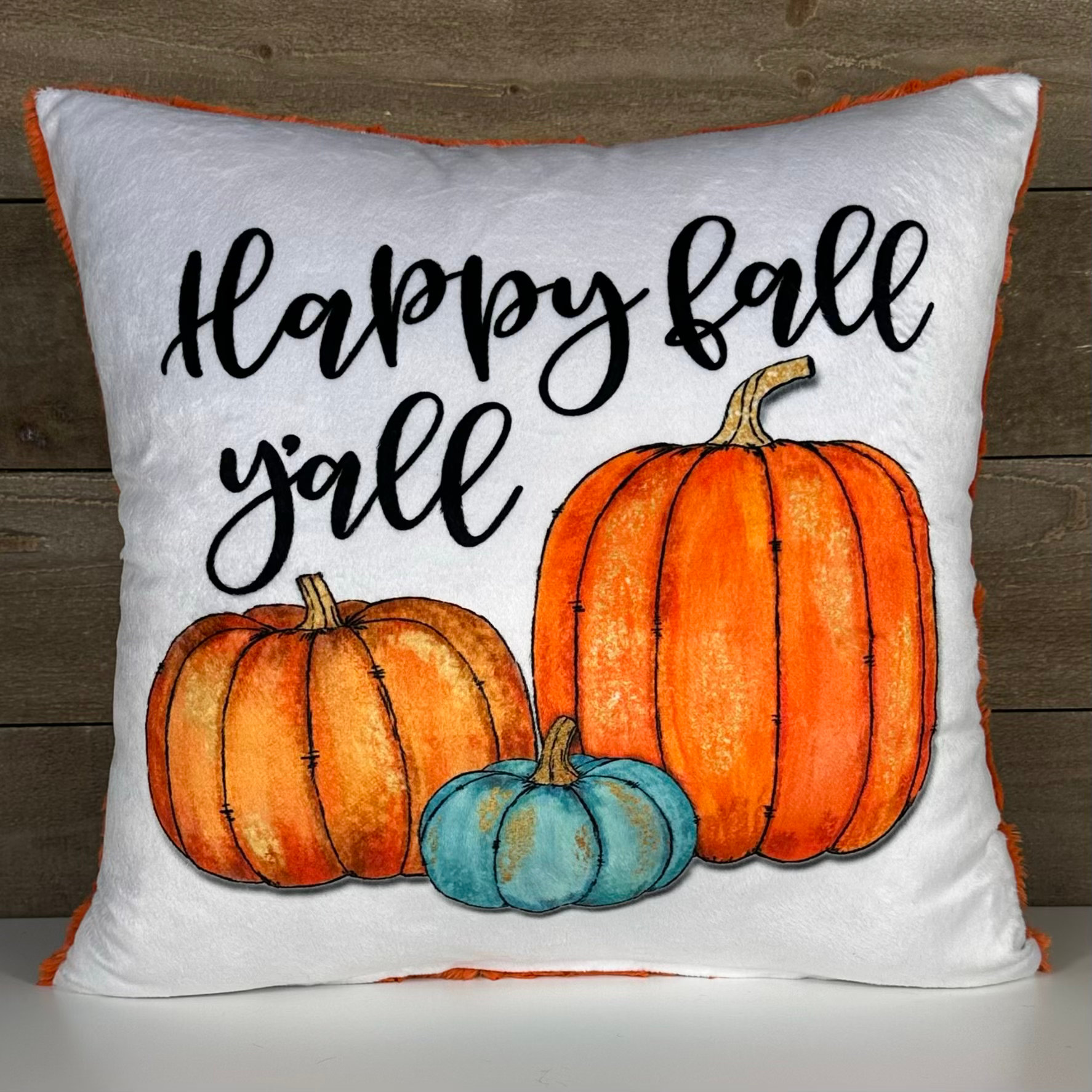 Throw Pillow Cover - Happy Fall Y'all