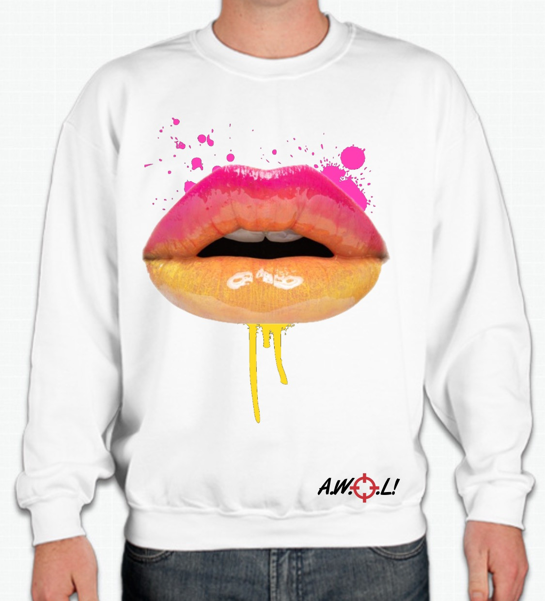 AWOL: Lips Drip Crewneck