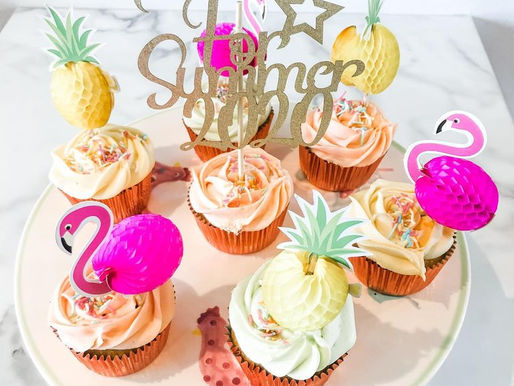 Summer themed cupcakes from The Sweet Life