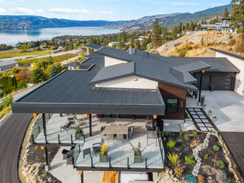 interior designer, kelowna interior designer, best interior designers, modern design, modern home, lakehouse, okanagan lake, lake and mountain, okanagan valley, naramata bench, glass railing, open concept deck, cantilever rooflines