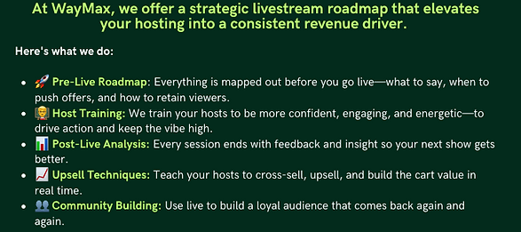 Livestream Service for existing Sellers