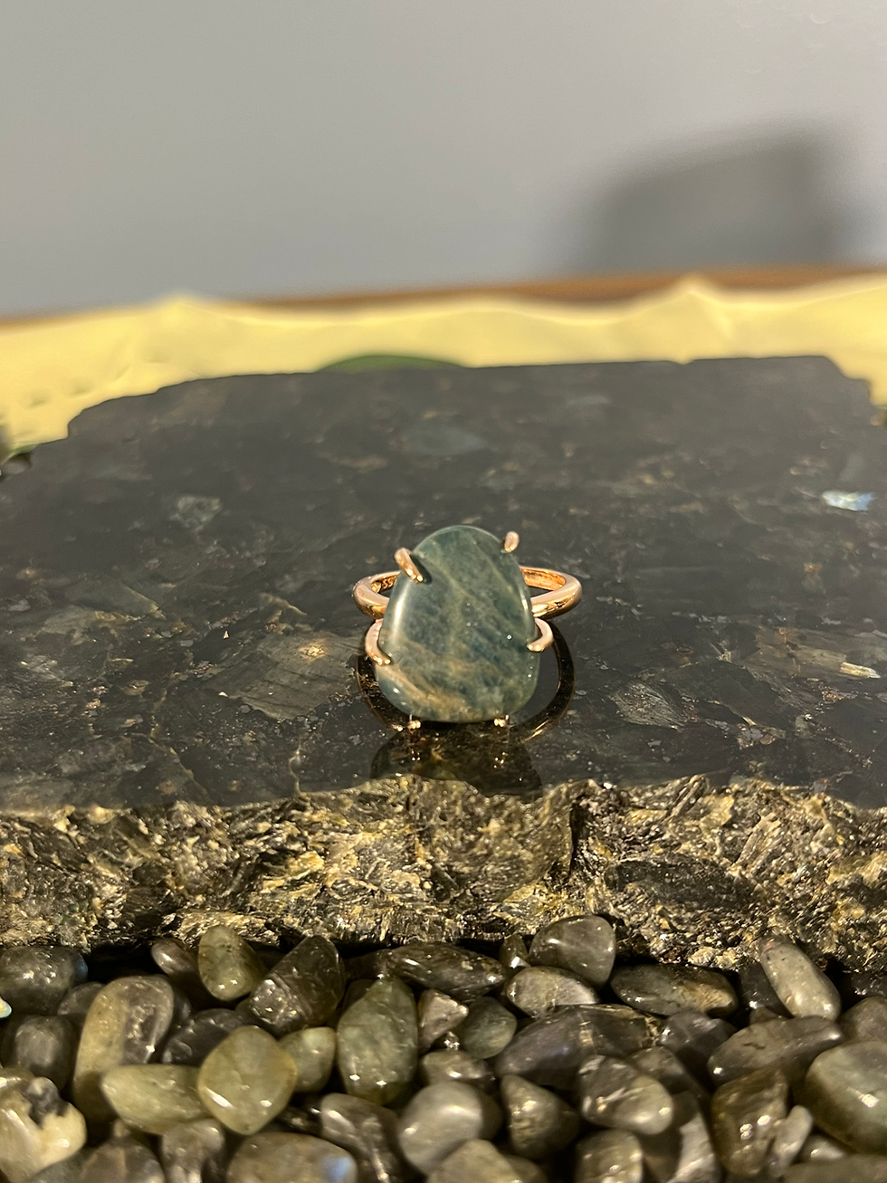 Thumbnail: Raw Emerald Matrix Ring .925 Sterling Silver setting