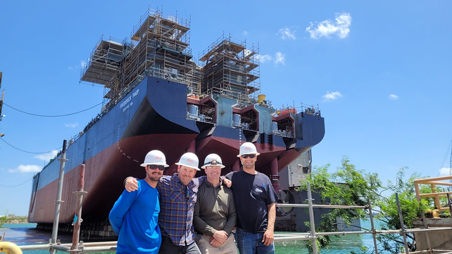 The FREDERICK PAUP project team. Pictured (L-R): Morrgan Haack, Jordan Brown, Sean Hayden, and Ross Dombrowski. Photo credit: FREDERICK PAUP Project Team