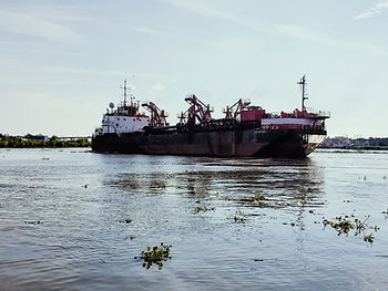 A hopper dredge in Houma, Louisiana.