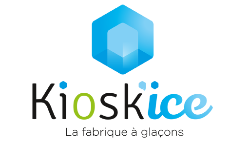 Logo Kiosk'ice, MK ice, Machine autonome, glaçons, ice vending machine, máquina de hielos, dispensador de hielos, ice machne, machine de glaçons, glaçons, fabrique glaçons, distributeur automatique, ice cubes