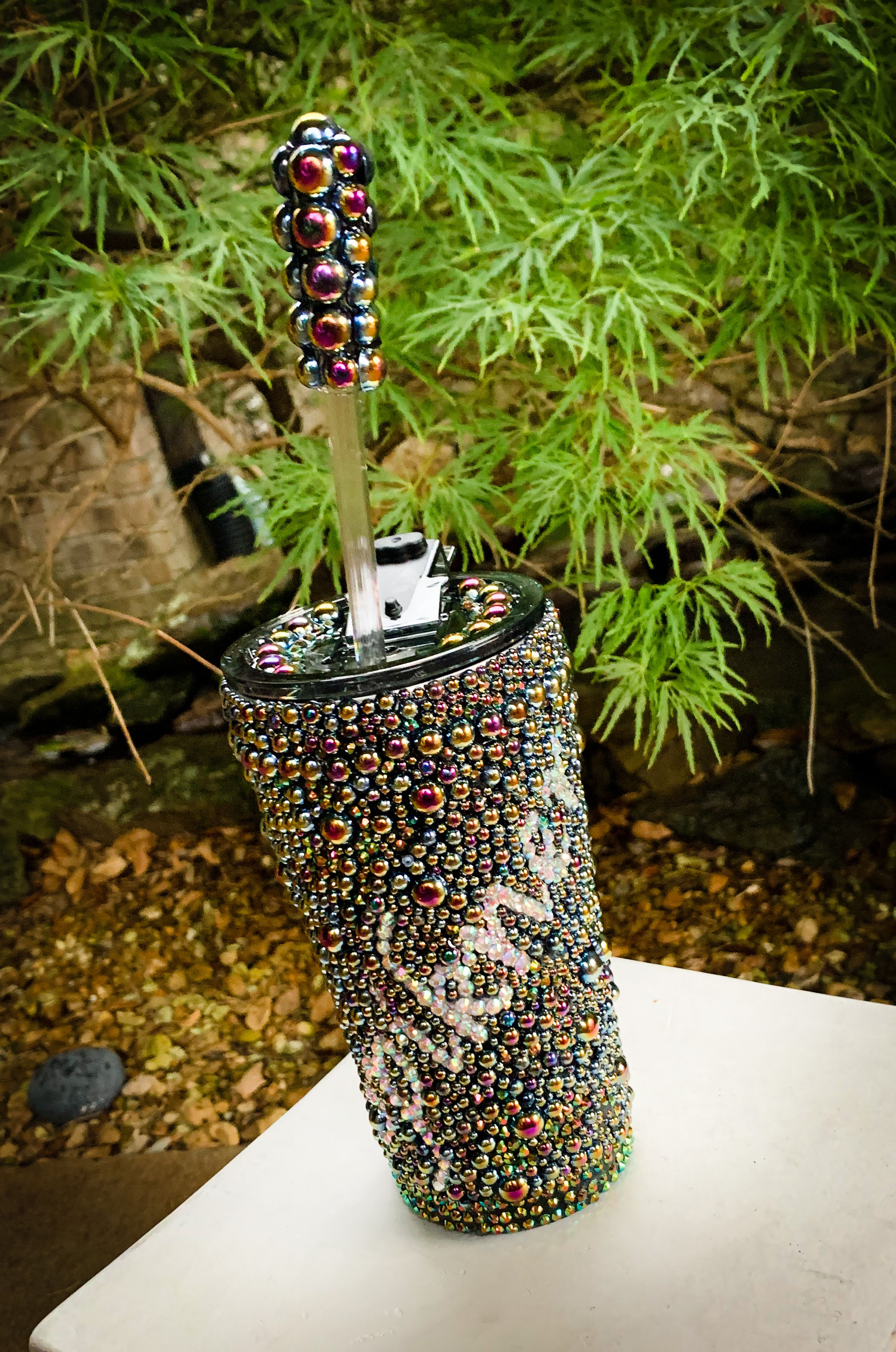 Custom Stainless Steel Tumbler With Name & Straw Cover