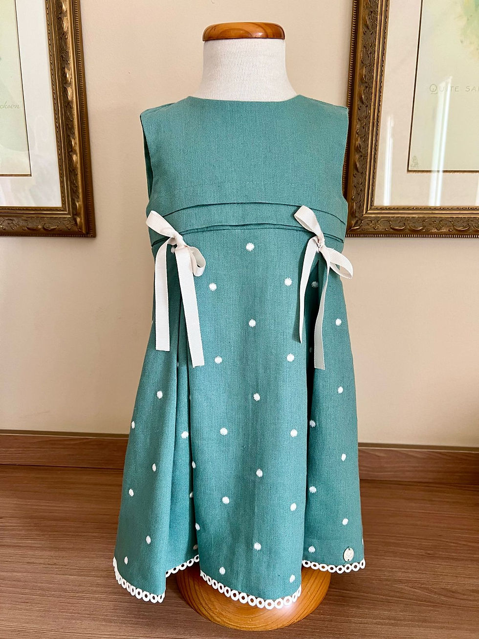 Miniatura: Vestido poá em linho