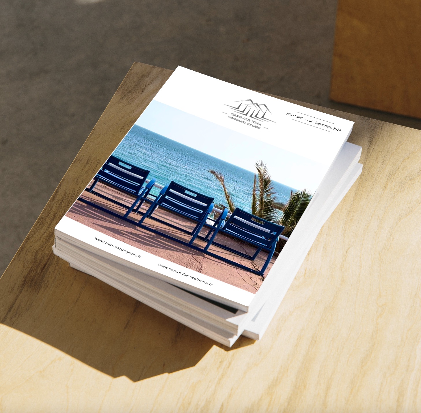 Création de supports visuels - Magazine immobilier par Comunikey à Nice