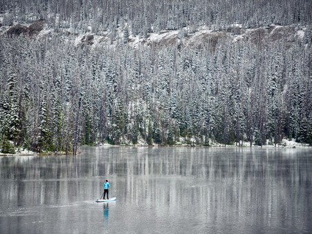 la magie de la planche à pagaie en hiver