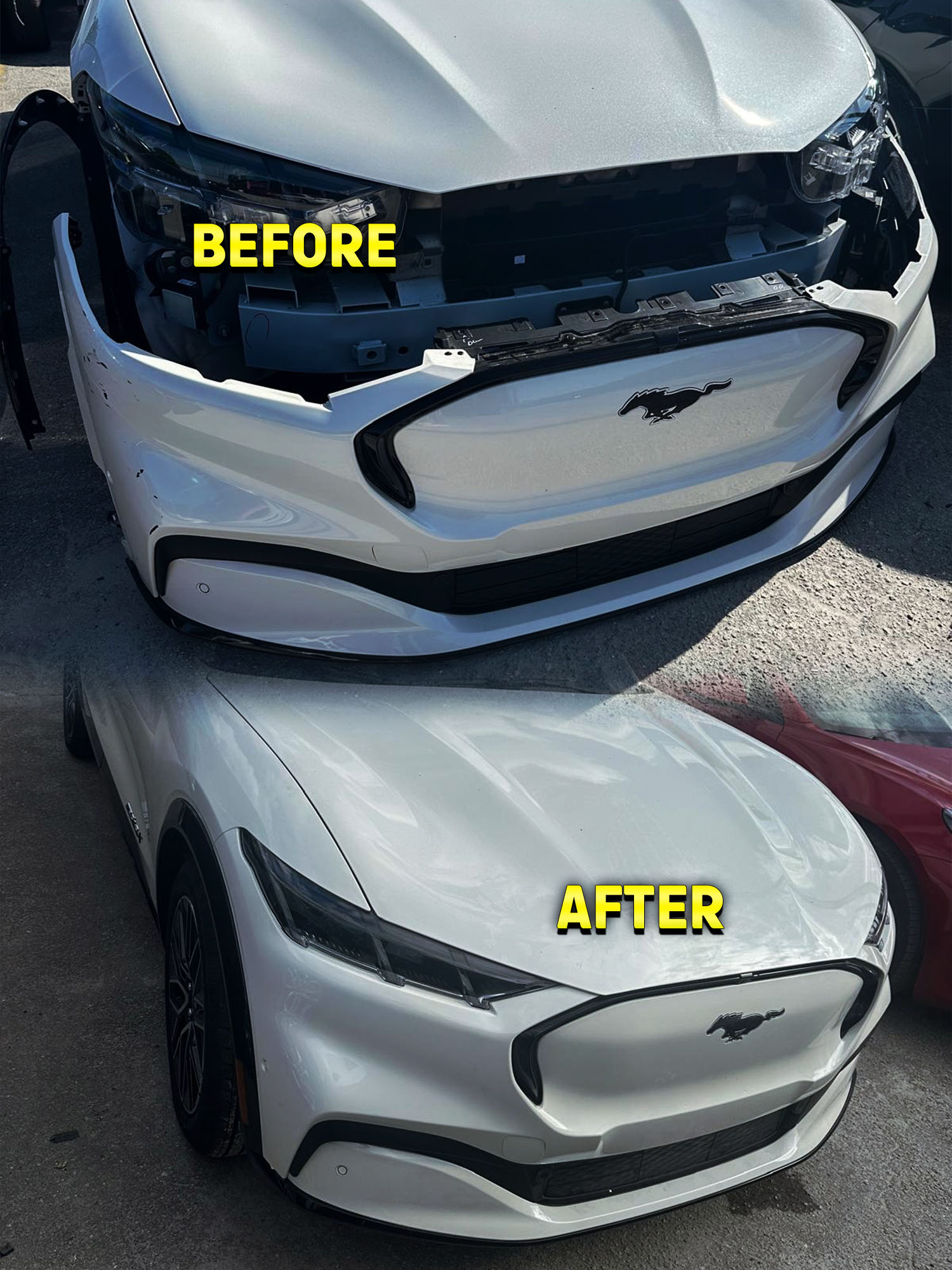 Auto body repair before and after at Car Geeks Collision