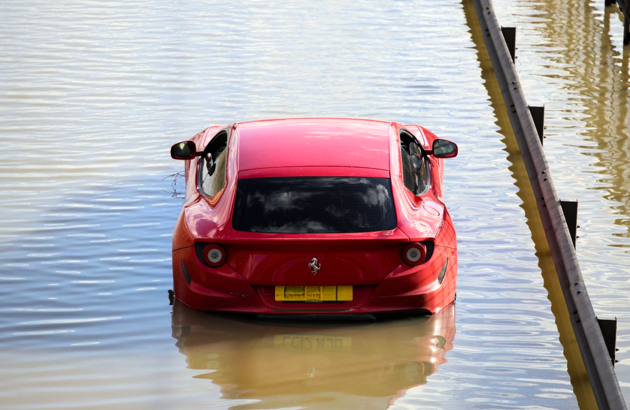 Supercar in flood